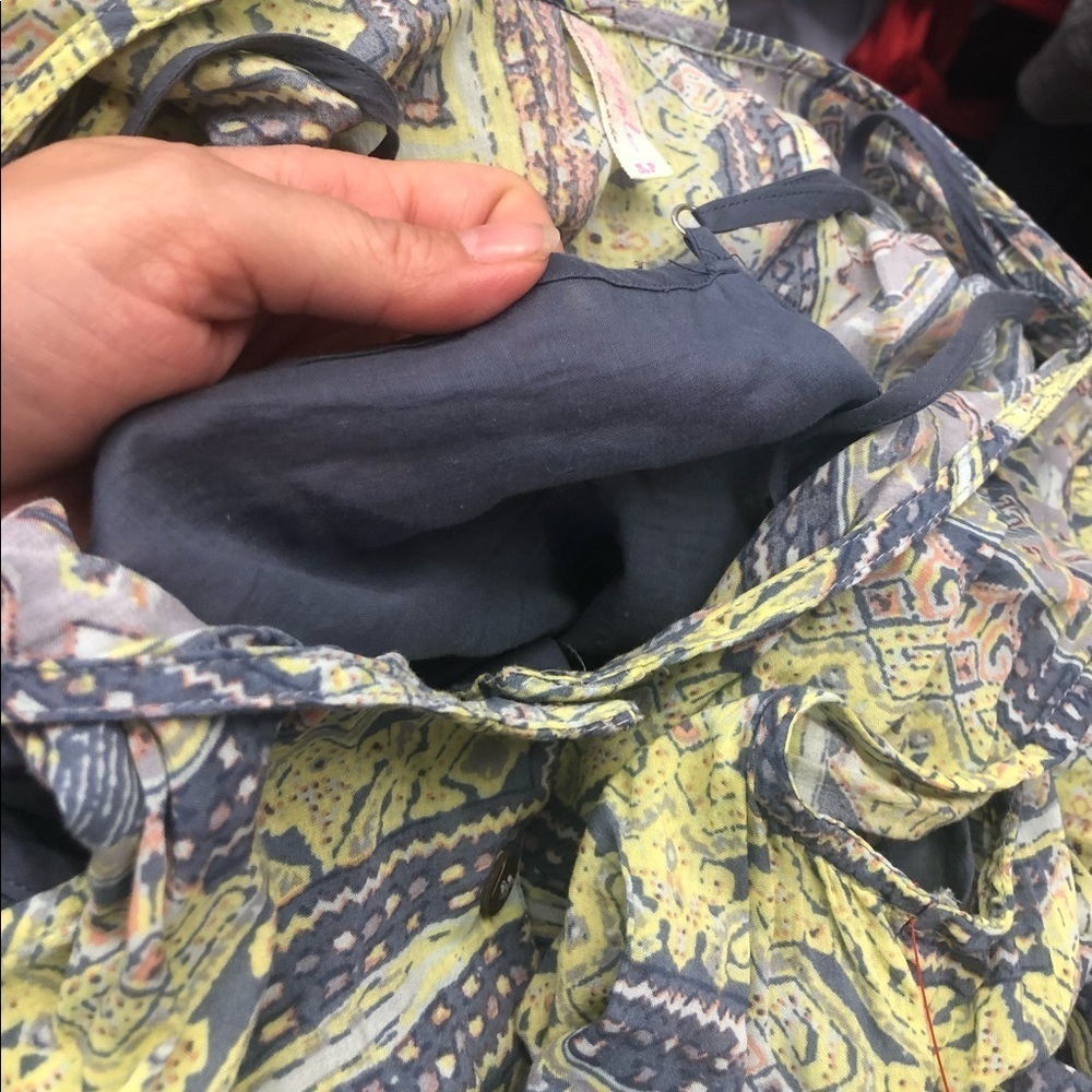 𝅺FREE people 2 layer printed mini dress tunic sz small - Picture 7 of 7